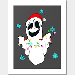 Cute ghost Christmas Posters and Art